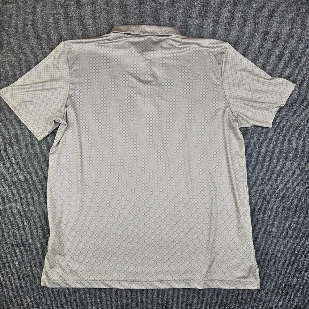 Adidas Golf Ultimate 365 Polo Shirt Mens XL Gray Polo-Dot Print Short Sleeve UPF